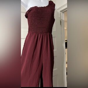 Elegant Burgundy Women's jumpsuit M